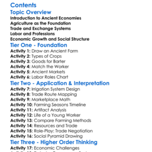 Ancient Economy Agriculture Trade And Labor Worksheet Activity Booklet