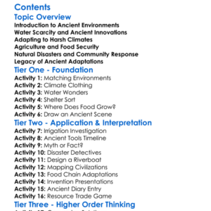 Ancient Environmental Challenges And Adaptations Worksheet Activity Booklet