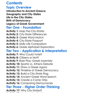 Ancient Greece City-States And Democracy Worksheet Activity Booklet