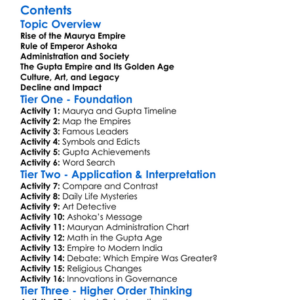 Ancient Indian Civilizations Maurya And Gupta Empires Worksheet Activity Booklet