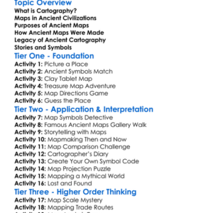 Ancient Maps And Cartography Worksheet Activity Booklet