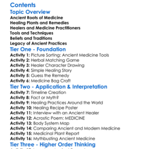 Ancient Medicine And Healing Practices Worksheet Activity Booklet