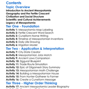Ancient Mesopotamia And The Birth Of Civilization Worksheet Activity Booklet