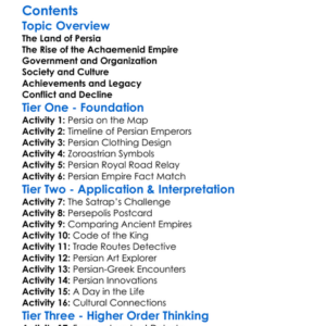 Ancient Persia And The Achaemenid Empire Worksheet Activity Booklet