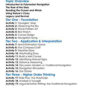 Ancient Polynesian Navigation Worksheet Activity Booklet