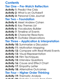 Andrew Cohen On Crisis And Its Outtakes 2016 Worksheet Activity Booklet
