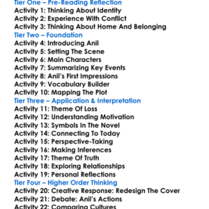 Anils Ghost Michael Ondaatje Worksheet Activity Booklet