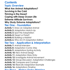 Animal Adaptations To Extreme Environments Worksheet Activity Booklet