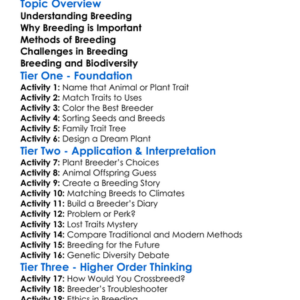 Animal And Plant Breeding Worksheet Activity Booklet