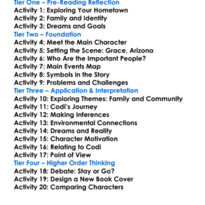 Animal Dreams Barbara Kingsolver Worksheet Activity Booklet