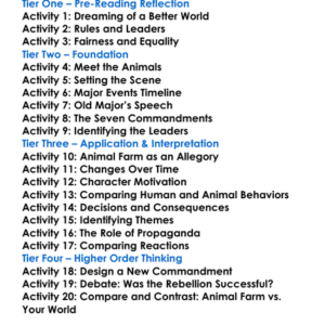 Animal Farm George Orwell Worksheet Activity Booklet