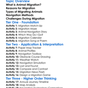 Animal Migration And Navigation Worksheet Activity Booklet