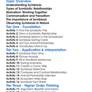 Animal Symbiosis Worksheet Activity Booklet