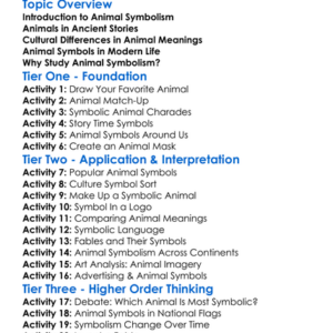 Animal Symbolism Worksheet Activity Booklet