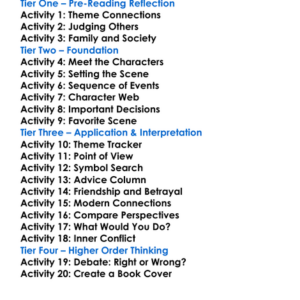 Anna Karenina Leo Tolstoy Worksheet Activity Booklet