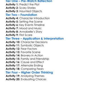 Annabelle Comes Home 2019 Worksheet Activity Booklet