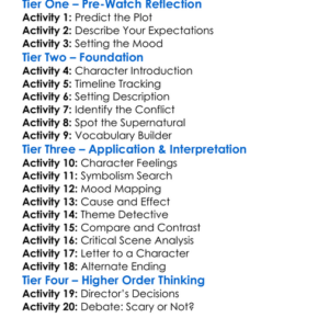Annabelle Creation 2017 Worksheet Activity Booklet