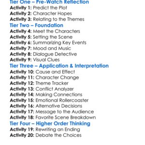 Anora 2024 Worksheet Activity Booklet