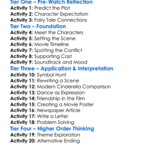 Another Cinderella Story 2008 Worksheet Activity Booklet