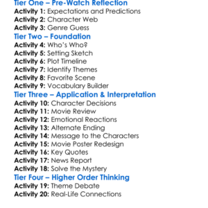 Another Simple Favor 2025 Worksheet Activity Booklet