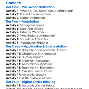 Antarctica An Adventure Of A Different Nature 1991 Worksheet Activity Booklet