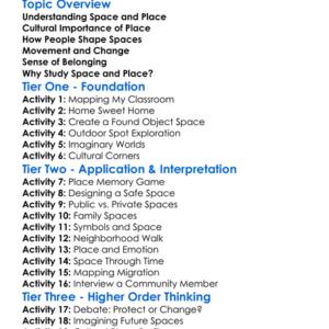 Anthropology Of Space And Place Worksheet Activity Booklet