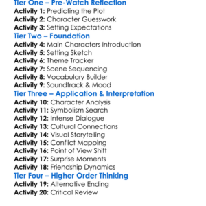 Apartment Zero 1989 Worksheet Activity Booklet