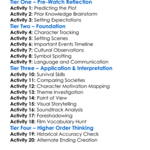 Apocalypto 2006 Worksheet Activity Booklet