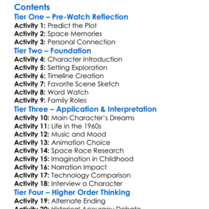 Apollo 10½ A Space Age Childhood 2022 Worksheet Activity Booklet