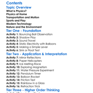 Applications Of Physics In Everyday Life Worksheet Activity Booklet