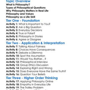Applying Philosophy To Real Life Worksheet Activity Booklet