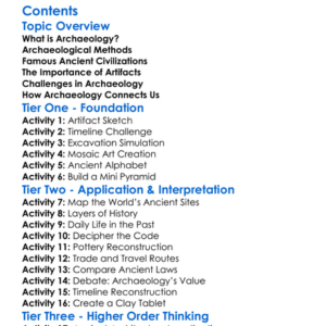 Archaeological Methods And Ancient Civilizations Worksheet Activity Booklet