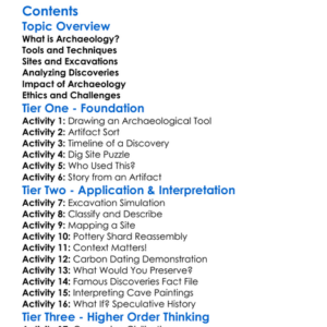 Archaeological Methods And Discoveries Worksheet Activity Booklet