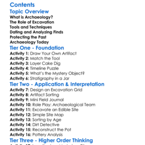 Archaeological Methods And Excavation Worksheet Activity Booklet