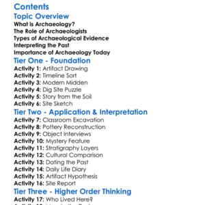 Archaeology And Interpreting The Past Worksheet Activity Booklet