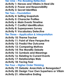 Archenemies Marissa Meyer Worksheet Activity Booklet