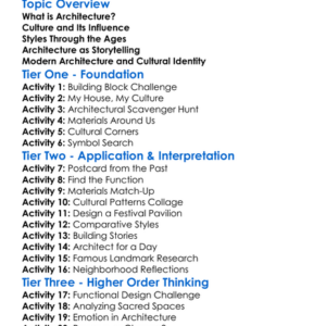 Architecture And Cultural Expression Worksheet Activity Booklet