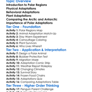 Arctic And Antarctic Adaptations Worksheet Activity Booklet