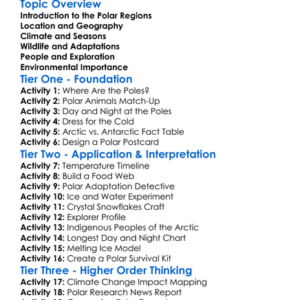 Arctic And Antarctic Regions Worksheet Activity Booklet