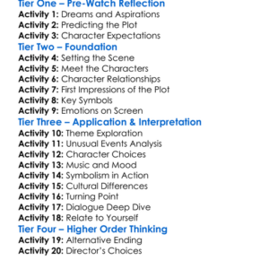 Arizona Dream 1993 Worksheet Activity Booklet