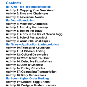 Around The World In 80 Days Jules Verne Worksheet Activity Booklet