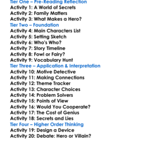 Artemis Fowl Eoin Colfer Worksheet Activity Booklet