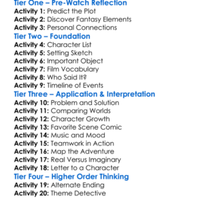 Arthur And The Invisibles Worksheet Activity Booklet