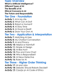 Artificial Intelligence And Ethics Worksheet Activity Booklet
