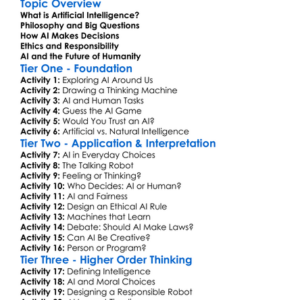Artificial Intelligence And Philosophy Worksheet Activity Booklet