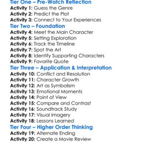 Artistic Agony 2015 Worksheet Activity Booklet