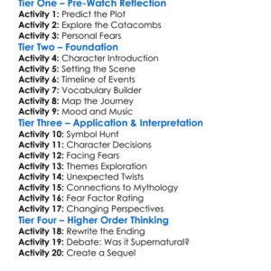 As Above So Below 2014 Worksheet Activity Booklet