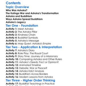 Ashoka The Great And The Spread Of Buddhism Worksheet Activity Booklet