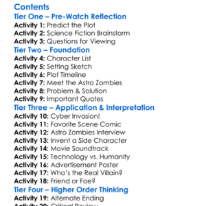 Astro Zombies M4 Worksheet Activity Booklet