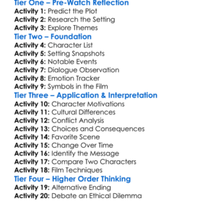 At Play In The Fields Of The Lord 1991 Worksheet Activity Booklet
